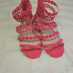 Brand New! Sexy Red Gladiator Sandals by Torrid!